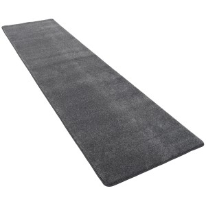 Anthrazitfarbener Snapstyle Hochflor Teppichläufer Touch, 80x160cm. Luxuriöser Velours Teppich.