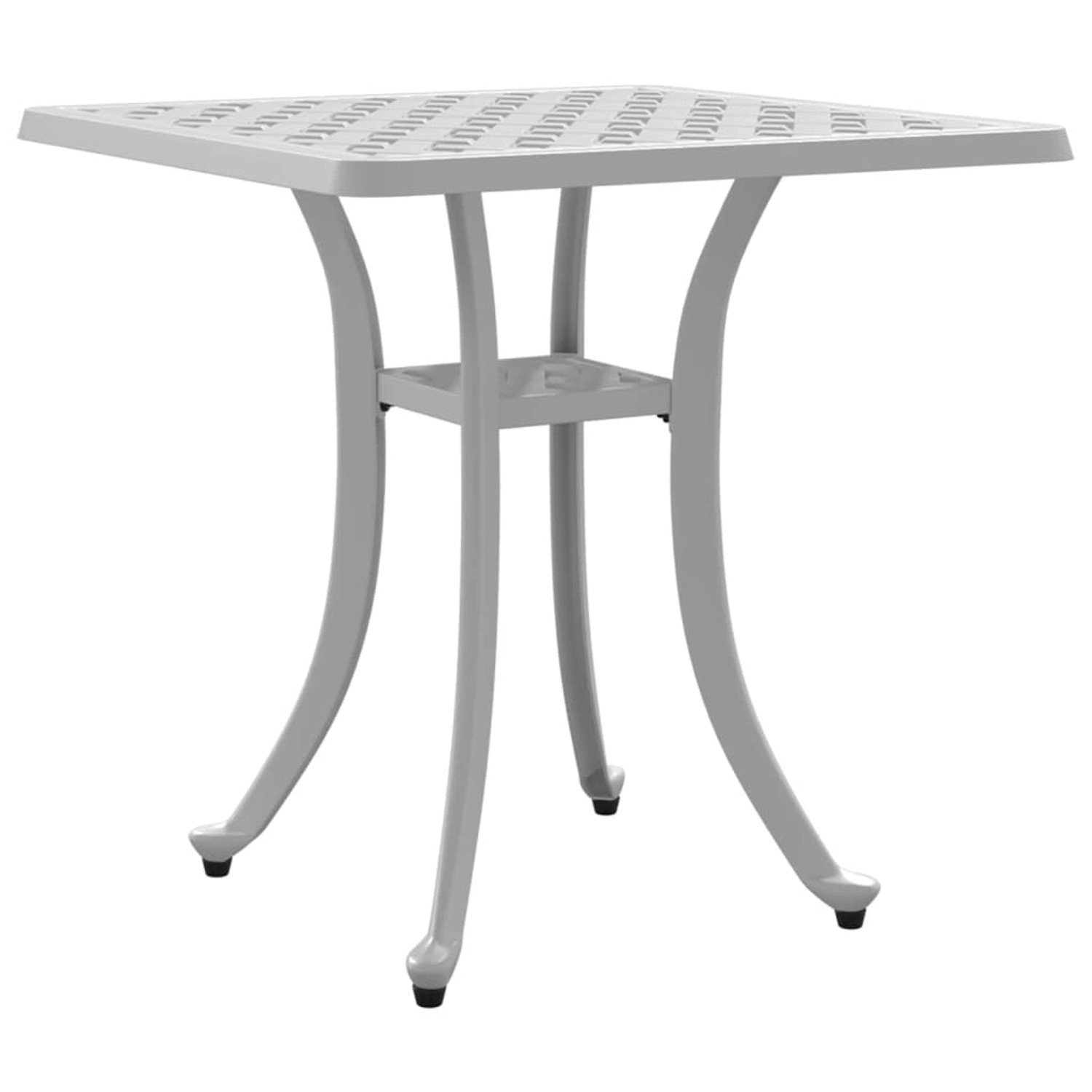 vidaXL Gartentisch Weiß 53x53x53 cm Aluminiumguss 4002821 günstig online kaufen