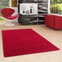 Roter Snapstyle Hochflor Teppich Mona, 100x200cm, weicher Velours für Wohnräume.