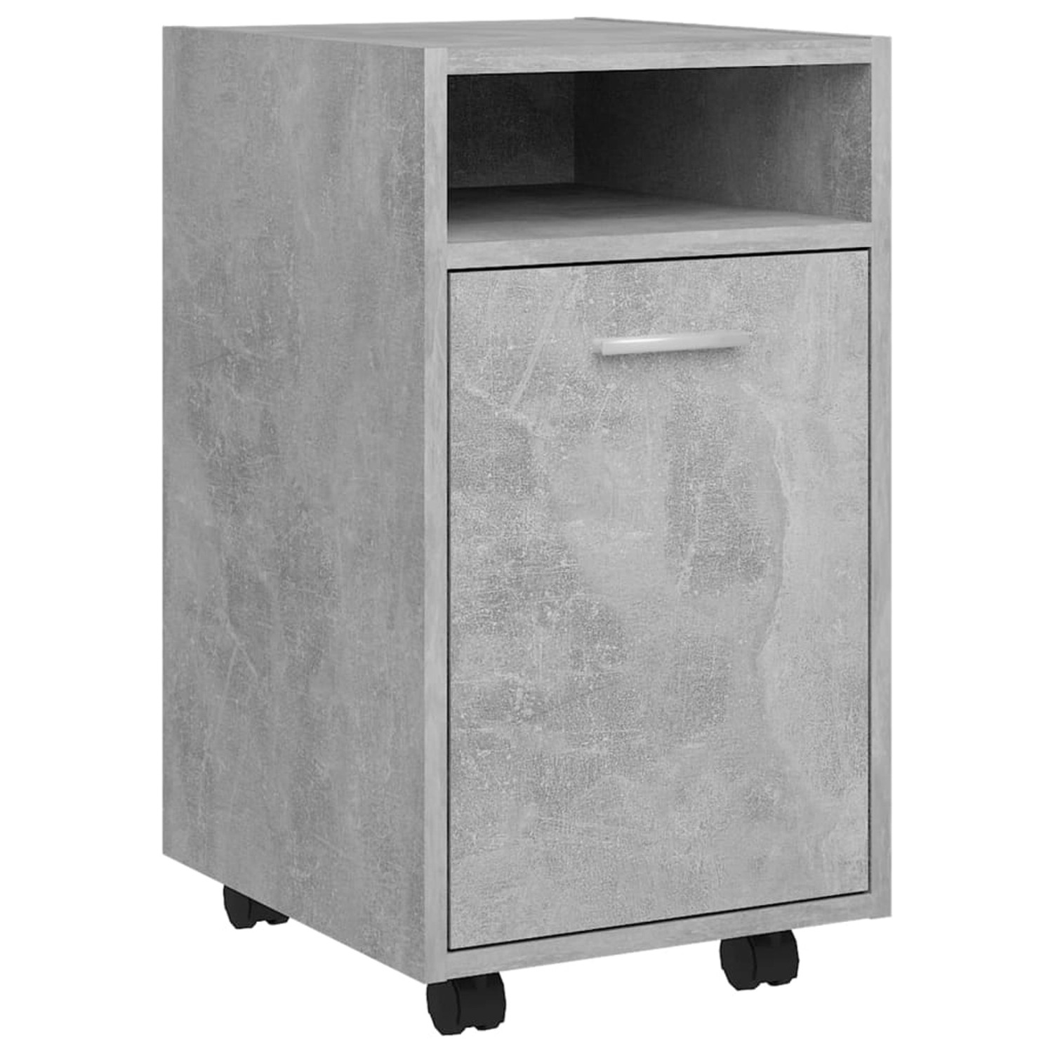 vidaXL Beistellschrank mit Rollen Betongrau 33x38x60 cm Holzwerkstoff günstig online kaufen