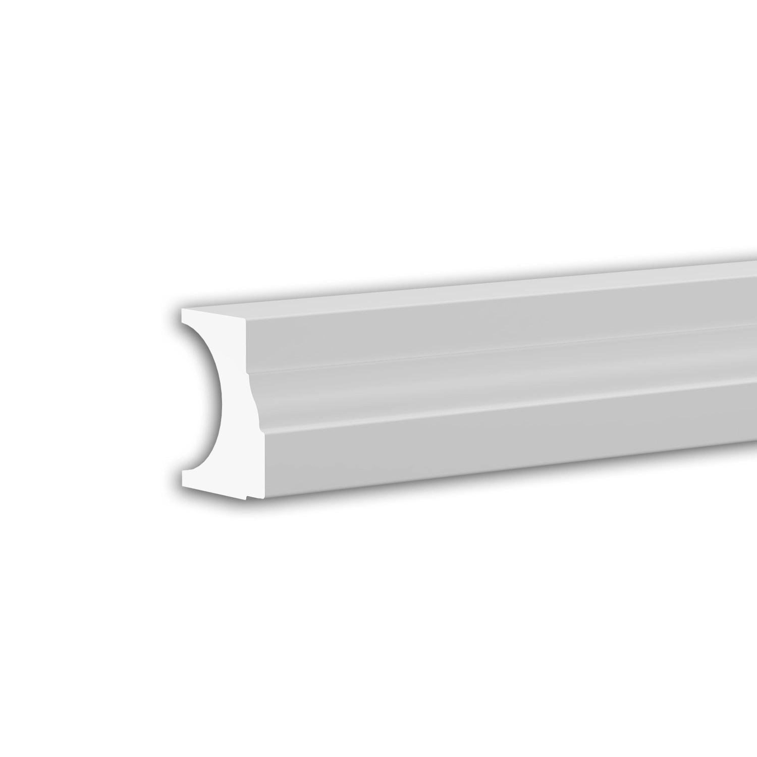 PROFHOME 474111 Halbbalustrade Fußlauf Außenstuck Balustrade Fassaden Element 3 m 300 cm x 9 cm x 10 cm Weiß
