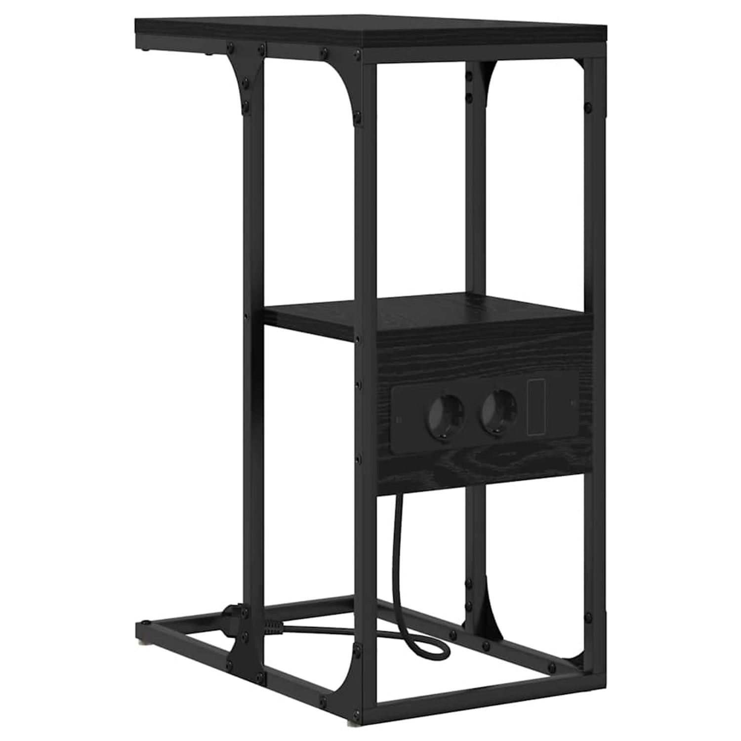 vidaXL Nachttisch Schwarze Eiche 41,5 x 26 x 60,5 cm Holzwerkstoff 859605 günstig online kaufen