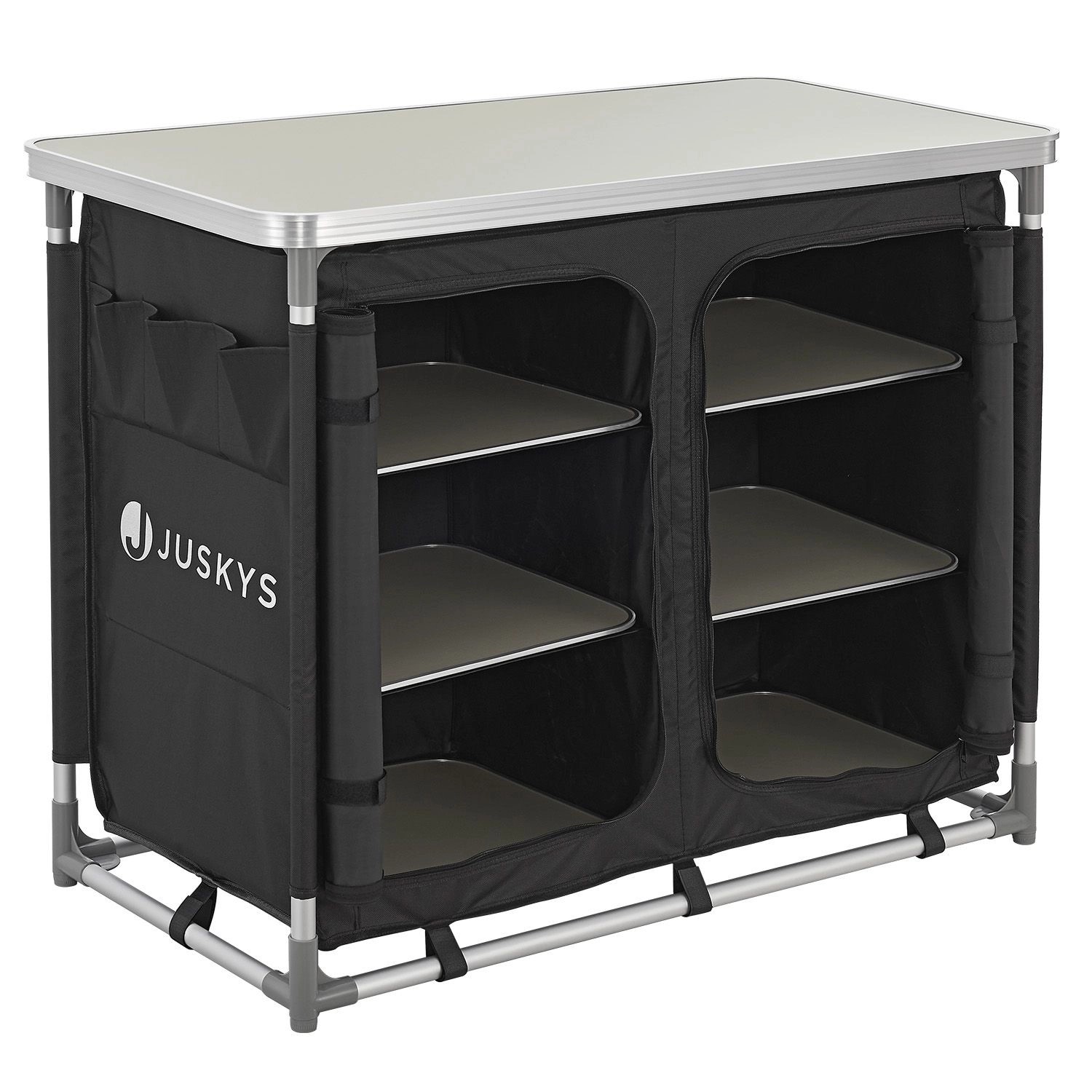 Juskys Campingküche Ruda 97 x 50 x 78 cm mit Tasche Schwarz