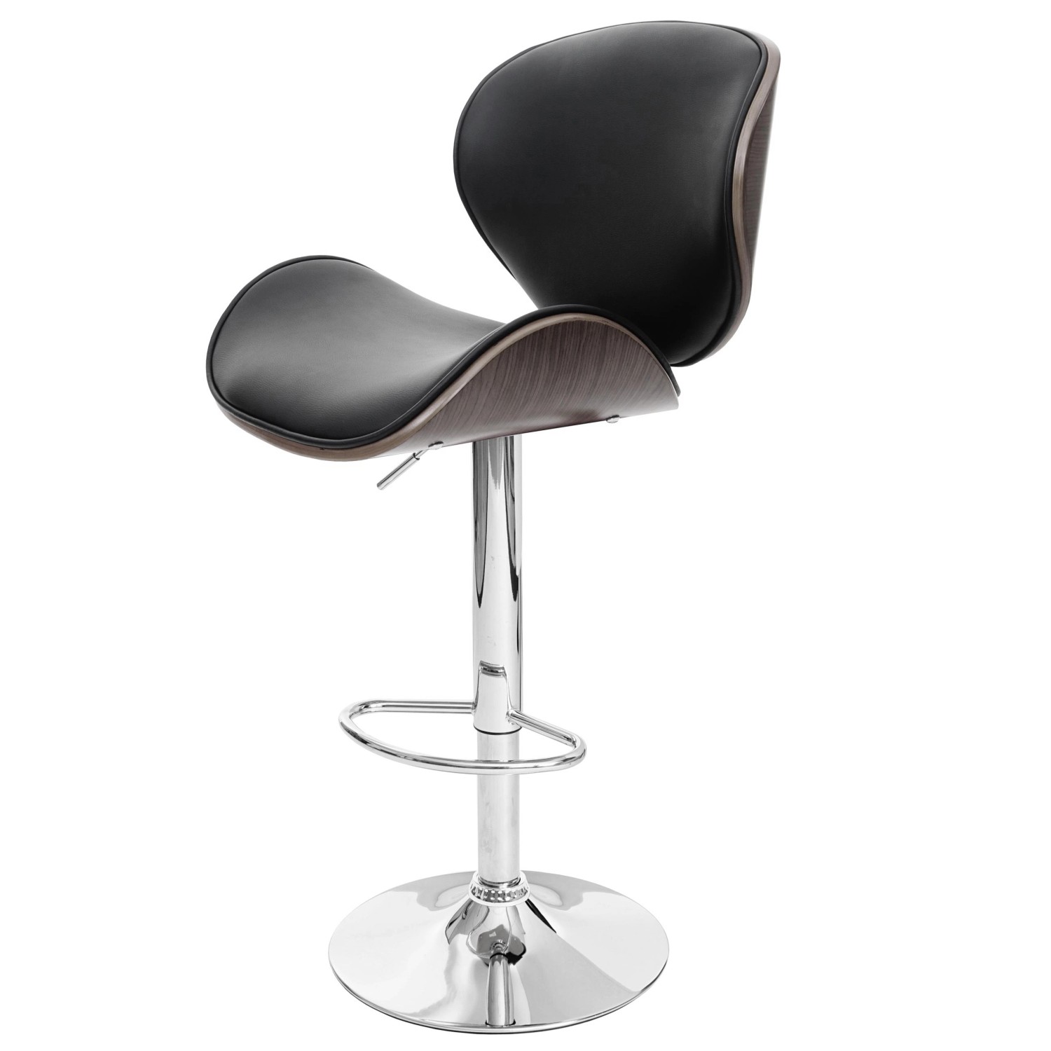 PROREGAL Barhocker Höhenverstellbar Mit Lehne Sitzhöhe 62-84cm Holz Bugholz günstig online kaufen
