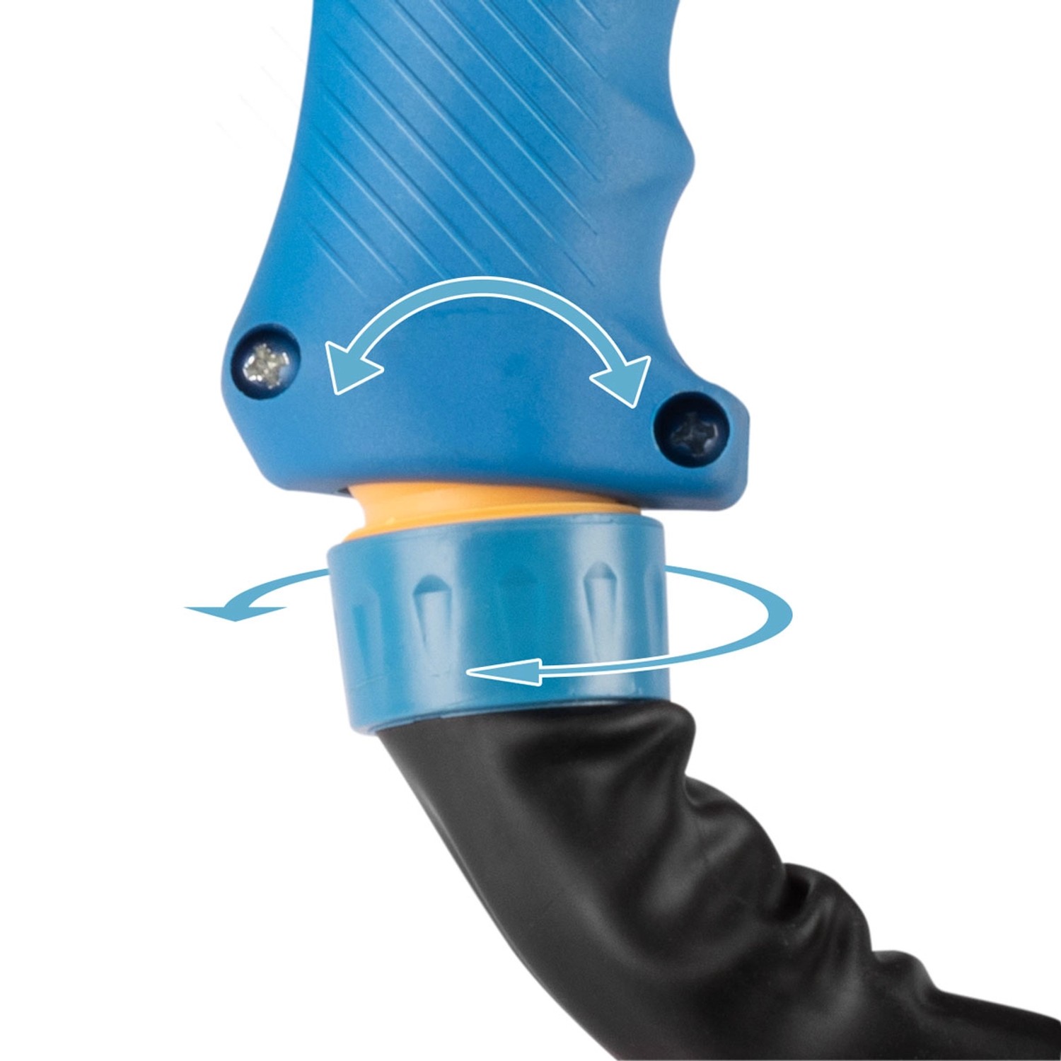 Detailaufnahme: STAHLWERK WSD 200 Plasmaschneidbrenner mit Schlauchpaket und Drehrad.