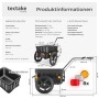 Tectake Fahrradanhänger Cargoxpress, multifunktional mit Stahlrohrrahmen und herausnehmbarer Kiste.