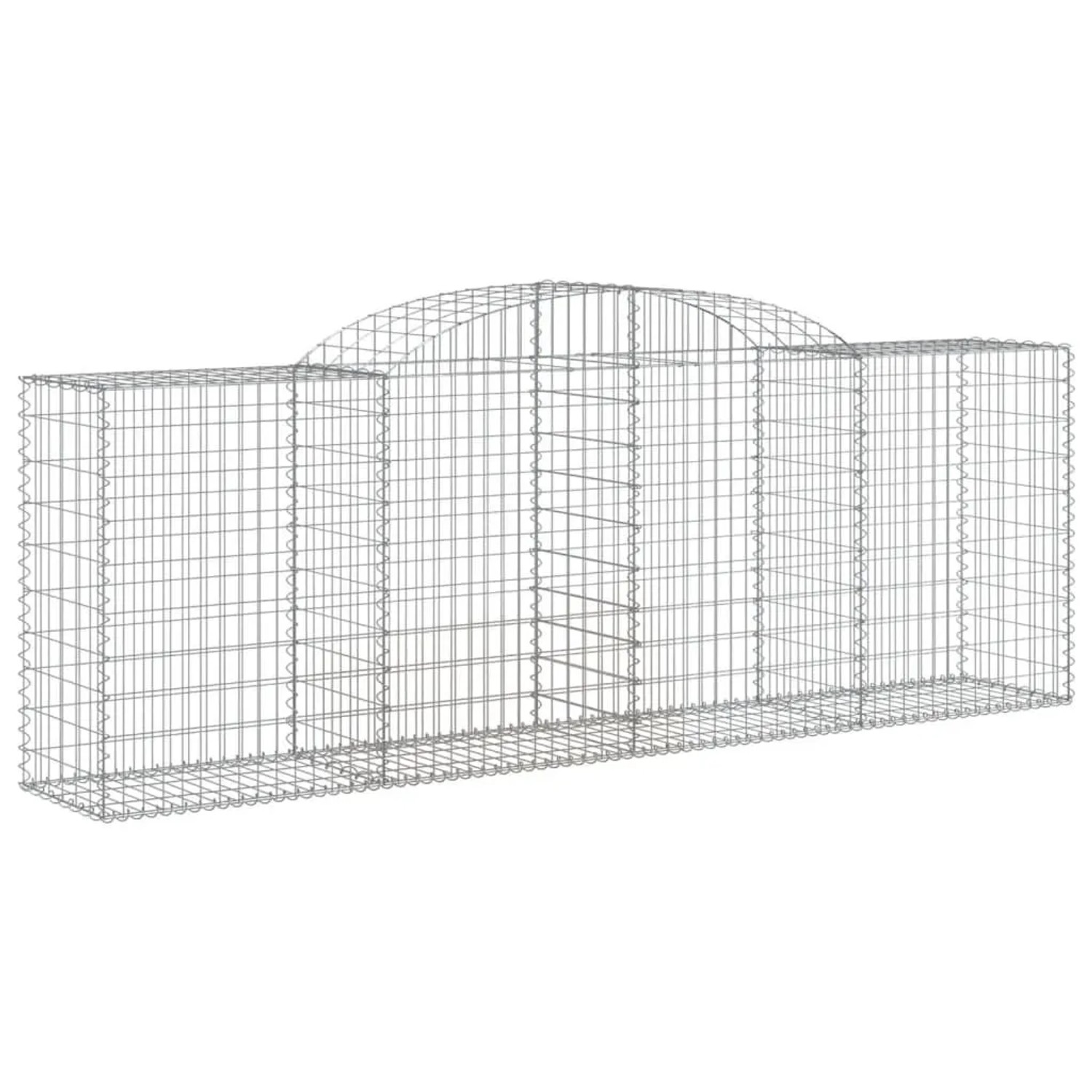 vidaXL Gabionen mit Hochbogen 20 Stk 300x50x100/120cm Verzinktes Eisen 3146715