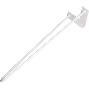 Weißes Hairpin Tischuntergestell, 180x710 mm, für Möbelbau.
