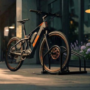 Relaxdays Fahrradständer Stahl Schwarz für 2 Fahrräder Boden und Wandmontage 27 cm x 51 cm x 24 cm