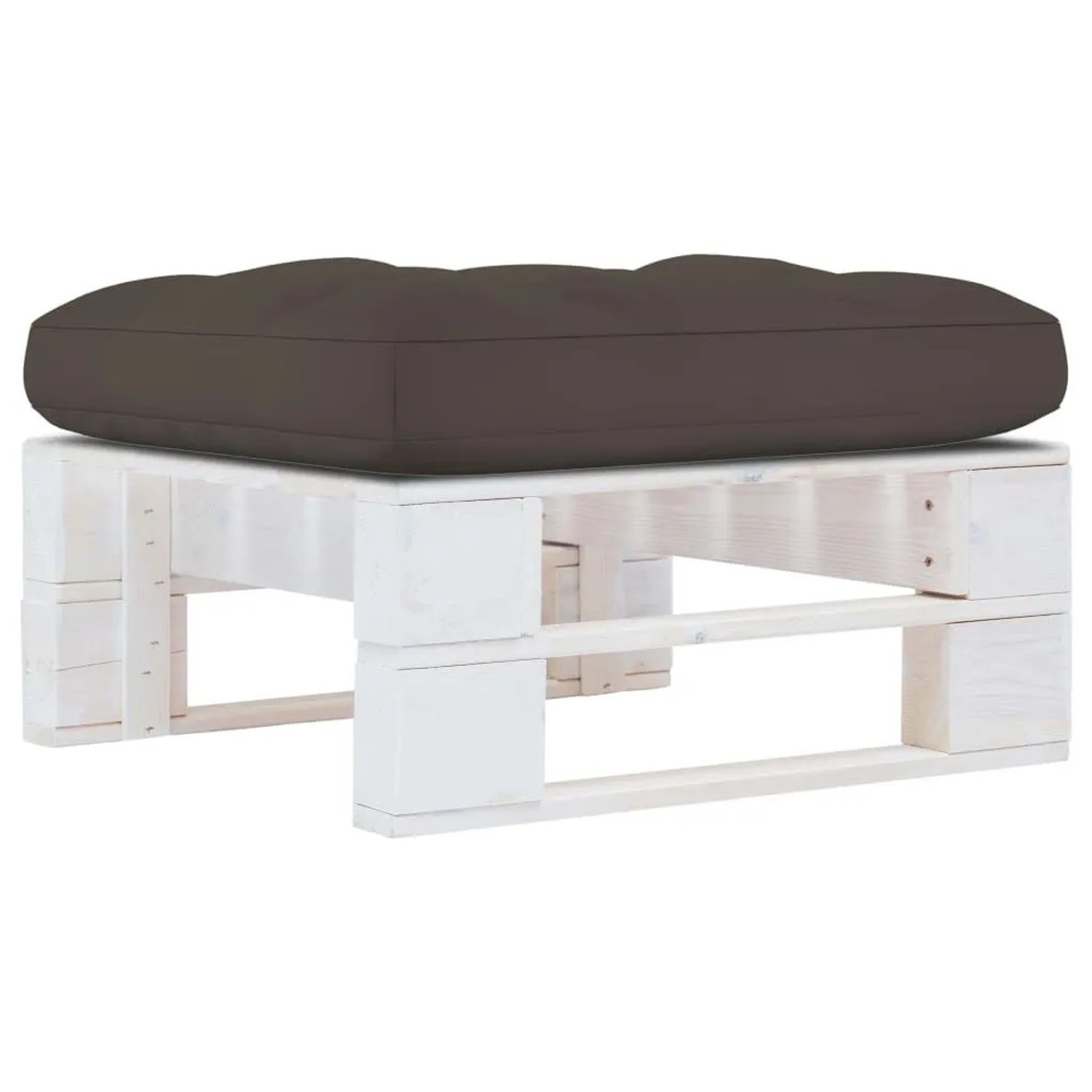 vidaXL Outdoor-Ottomane Paletten Imprägniertes Kiefernholz Weiß 3066429