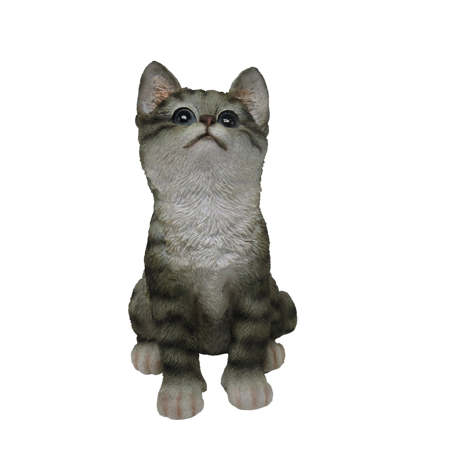 Sitzende Deko-Katzenbaby Figur von Sunny Garden, 20 cm, aus Polyresin.