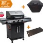 Char-Broil Gasgrill Performance Power Edition 3 als Set mit Abdeckung und Grillplatte