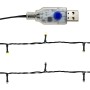 LED-Lichterkette mit USB-Anschluss für Weihnachtsgirlande, warmweiß leuchtend.