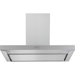 PKM Dunstabzugshaube T1-90A++IXEZ aus Edelstahl, eine Wandhaube mit LED-Beleuchtung.