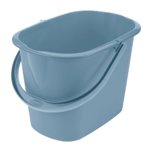 Tontarelli Putzeimer Clean, 14 l, Nordic Blue, mit Ausgüssen. Reinigungseimer aus Kunststoff.