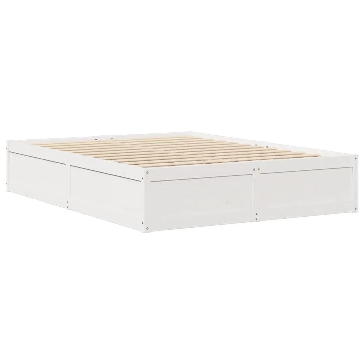 vidaXL Massivholzbett ohne Matratze Weiß 140x190 cm Kiefernholz 3282382 günstig online kaufen