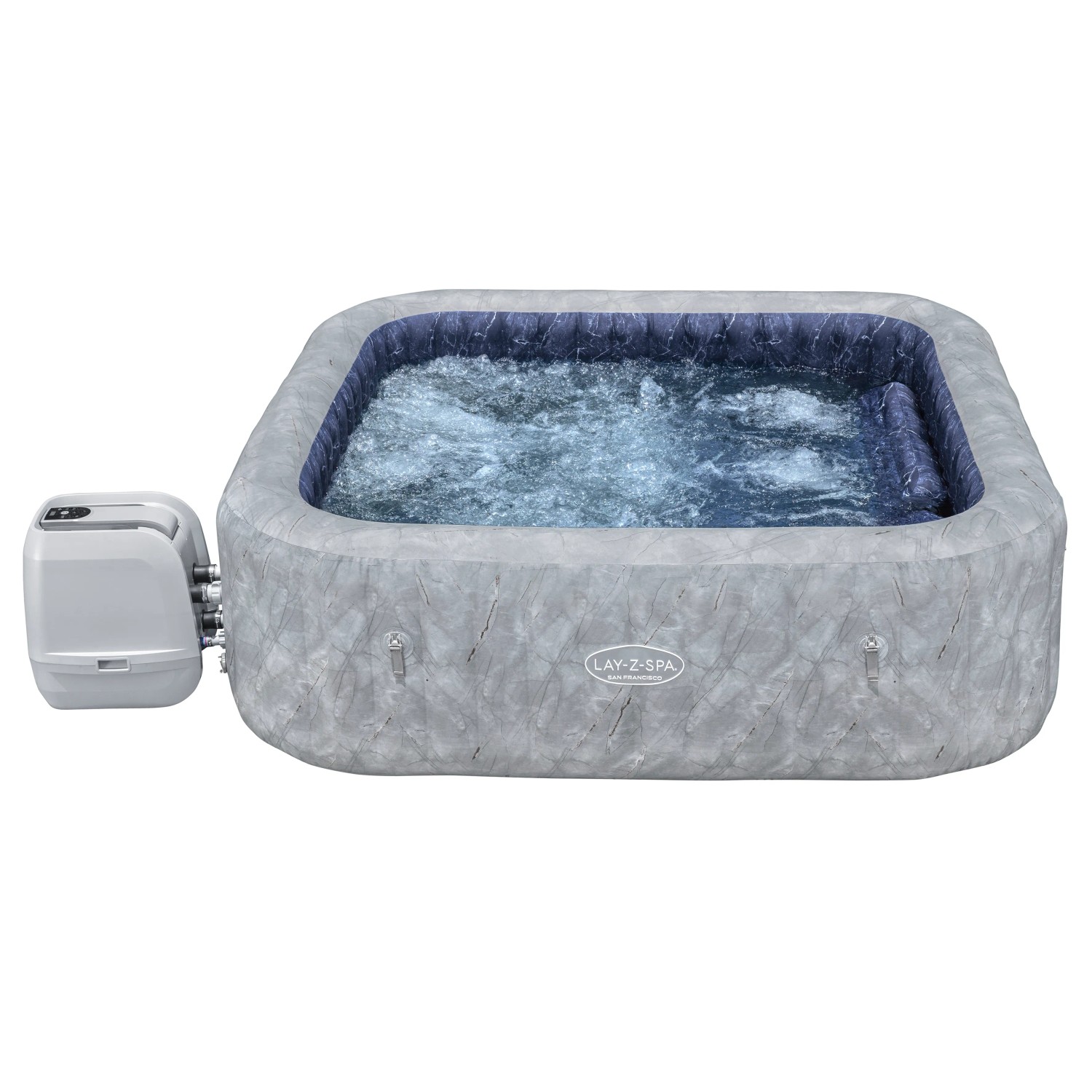 Bestway Whirlpool San Francisco HydroJet Pro für 7 Personen, Marmor-Optik, mit Pumpe.