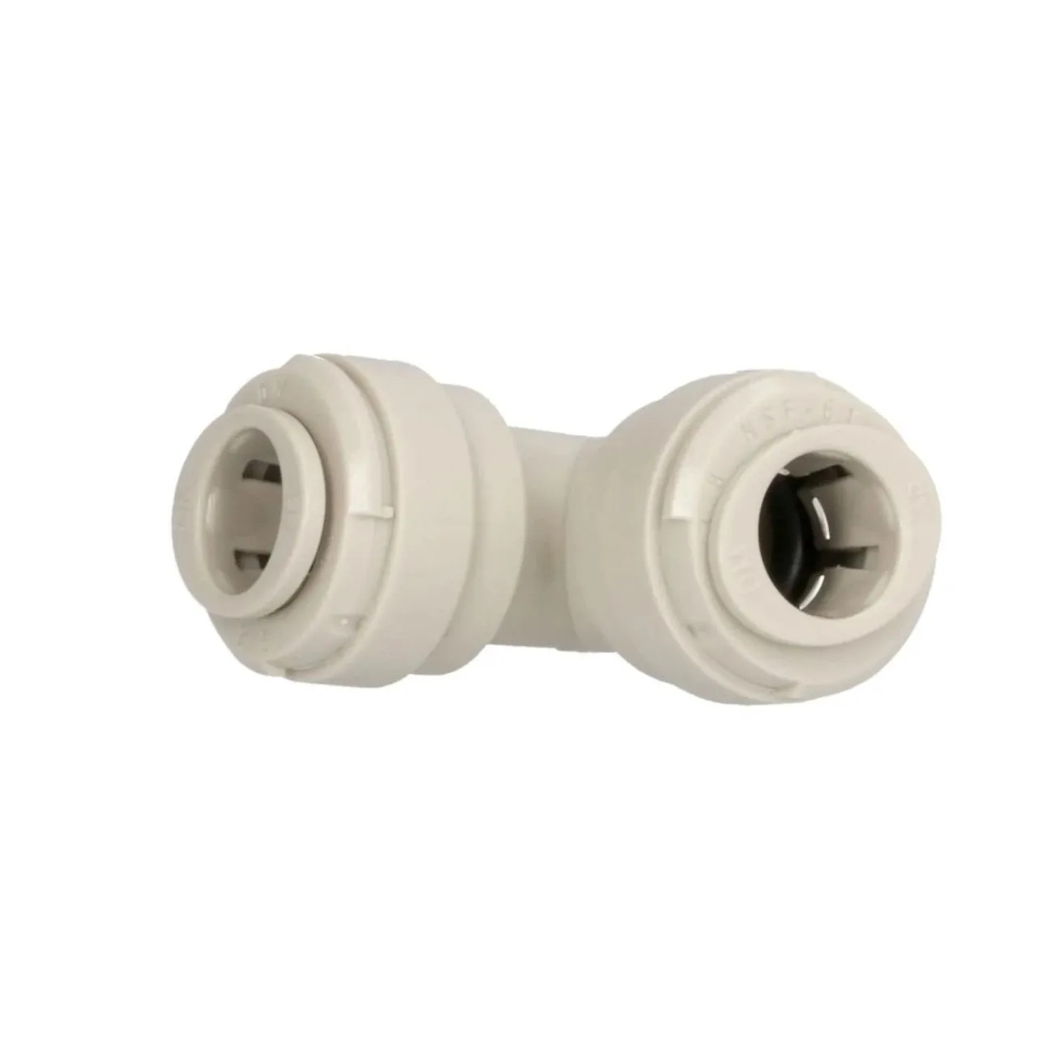 Ich-Zapfe Winkelverbinder 90° Schlauchverbinder 3/8 X 3/8 aus Kunststoff Weiß