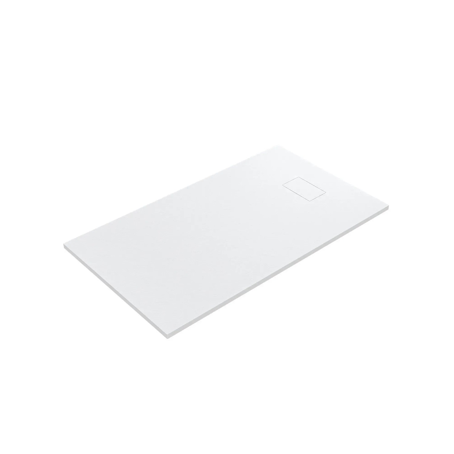 Aquabatos Duschwanne Rechteck 140 x 80 cm Weiß aus SMC Kunststoff in Steinoptik Brausewanne Brausetasse Rutschfest ohne ...