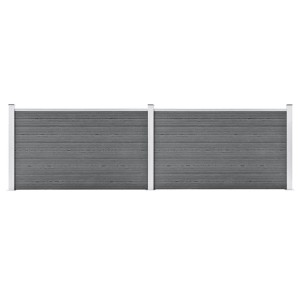 vidaXL Gartenzaun WPC 353x106 cm Grau 3053247