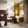 Weißer Ideal Standard WC-Sitz Connect Air mit Softclosing Wrapover in modernem Badezimmer.