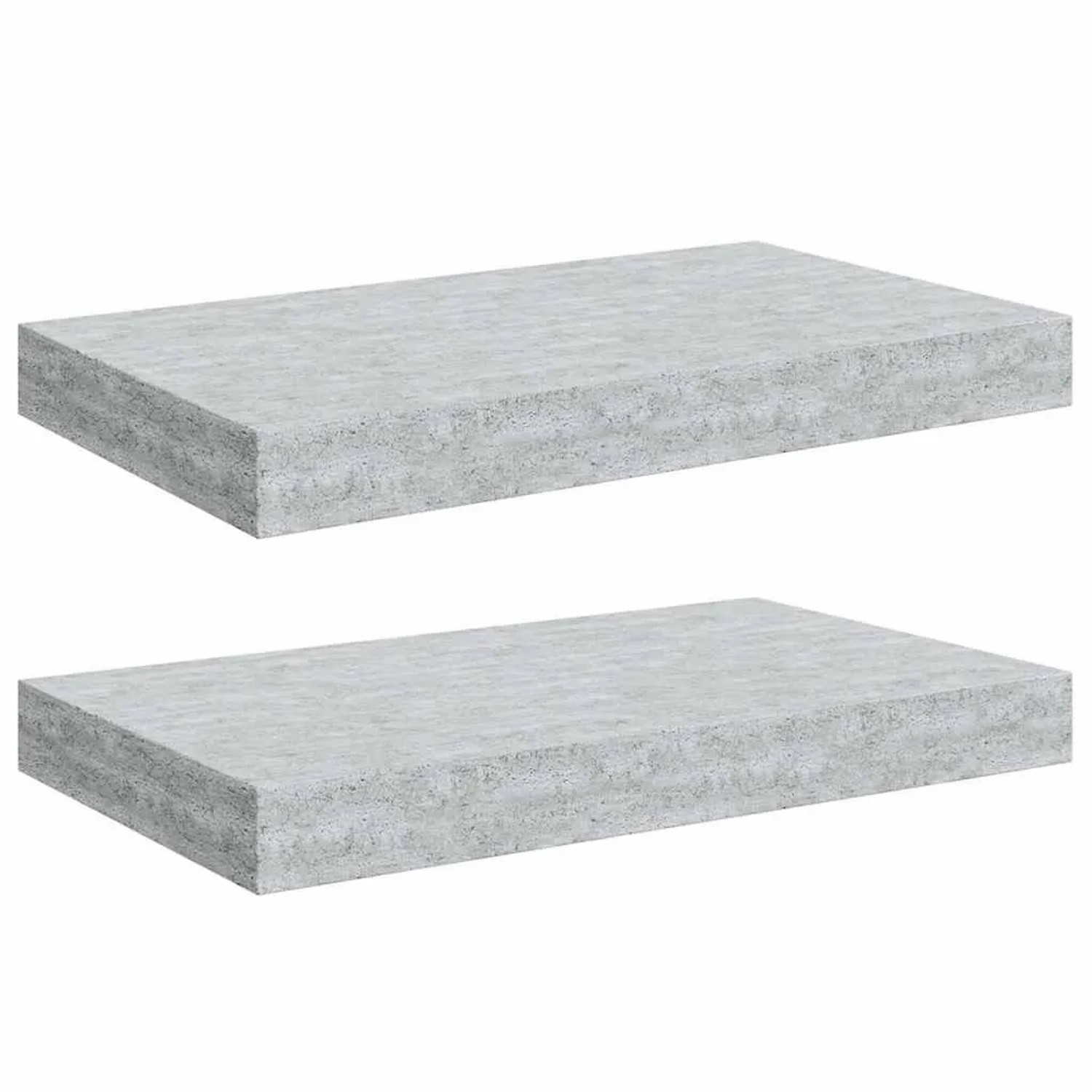 vidaXL Schweberegale 2 Stk Betongrau 40x23x3,8 cm MDF 326592