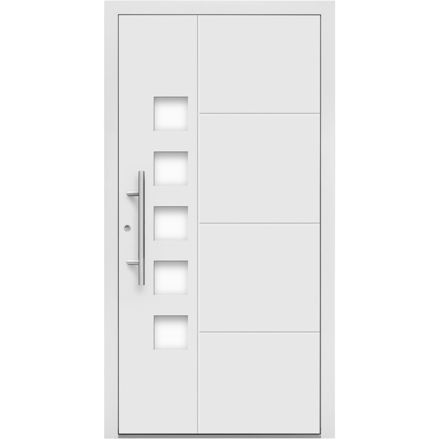 Aluminium-Haustür Moderno M520/B 110 cm x 210 cm Weiß Anschlag Links günstig online kaufen