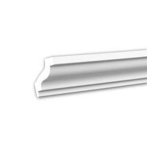Weiße PROFHOME Eckleiste aus Polyurethan, 200 cm lang, für Decken und Wände.
