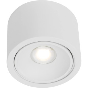 Weißer, dimmbarer LED-Spot Leca von AEG, schwenkbar, für Deckenmontage.