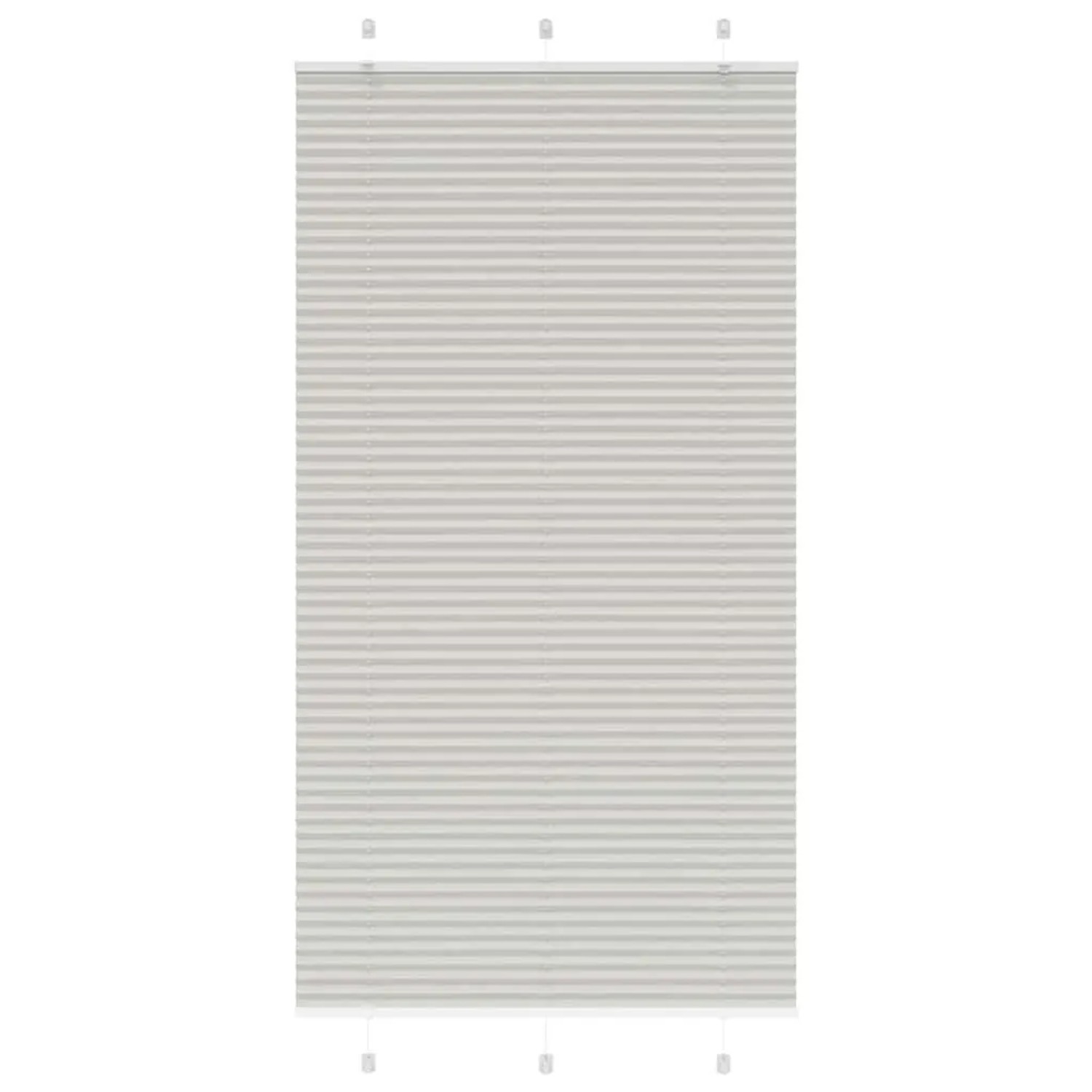 vidaXL Plissee Hellgrau 105x200 cm Stoffbreite 104,4 cm Polyester 4015365 günstig online kaufen