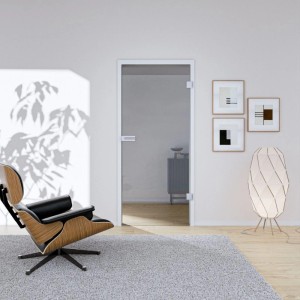 Hansaglas Glastür Klarglas 709 x 2097 mm Studio/Office DIN Links/Rechts