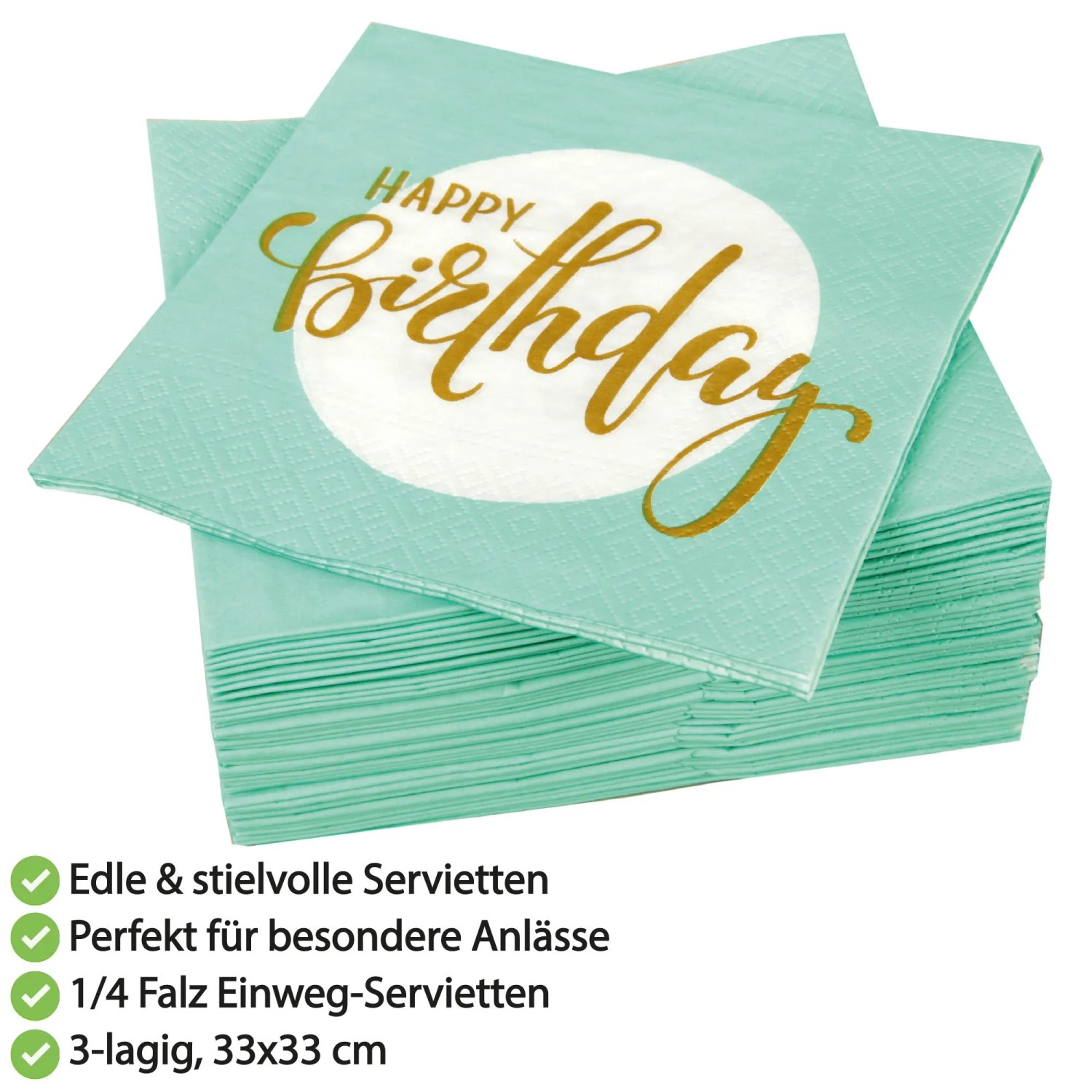 Atosa Servietten 33 X 33 Cm – Mehrfarbig, Praktisches Pack | Für Feste, Feiern & Alltag