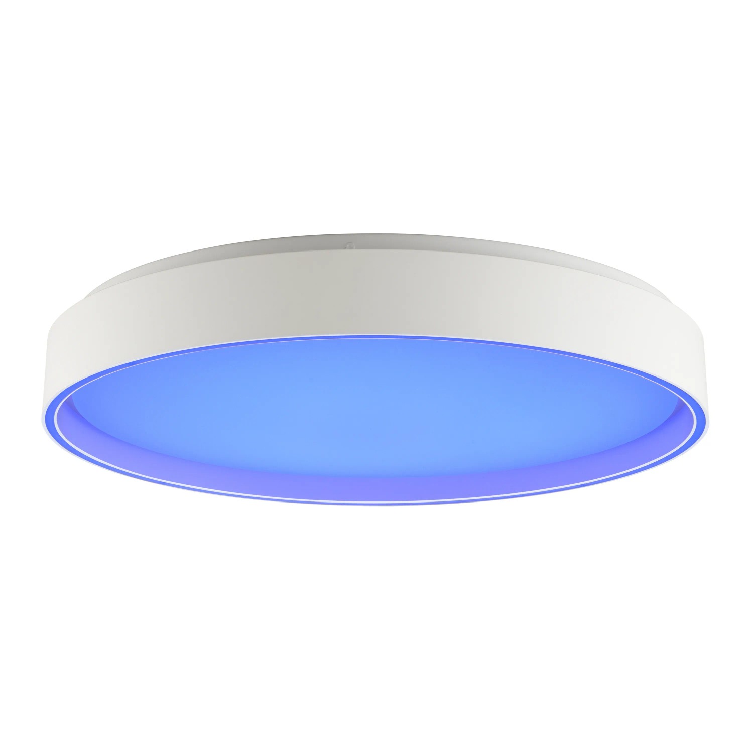 Weiße LED-Deckenleuchte Mona mit RGB und CCT Funktion, Ø 49cm. Smarte Lampe mit blauer Beleuchtung.