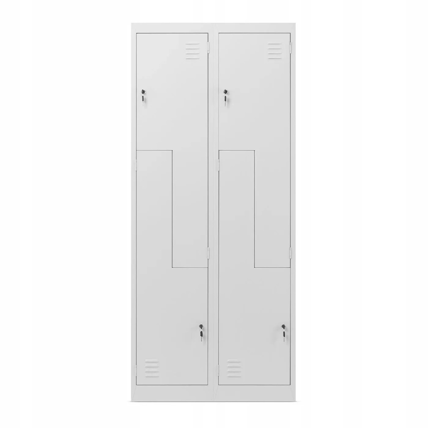 Jan Nowak Spind Schrank L-Form JULIA 185 x 80 x 45 cm Grau