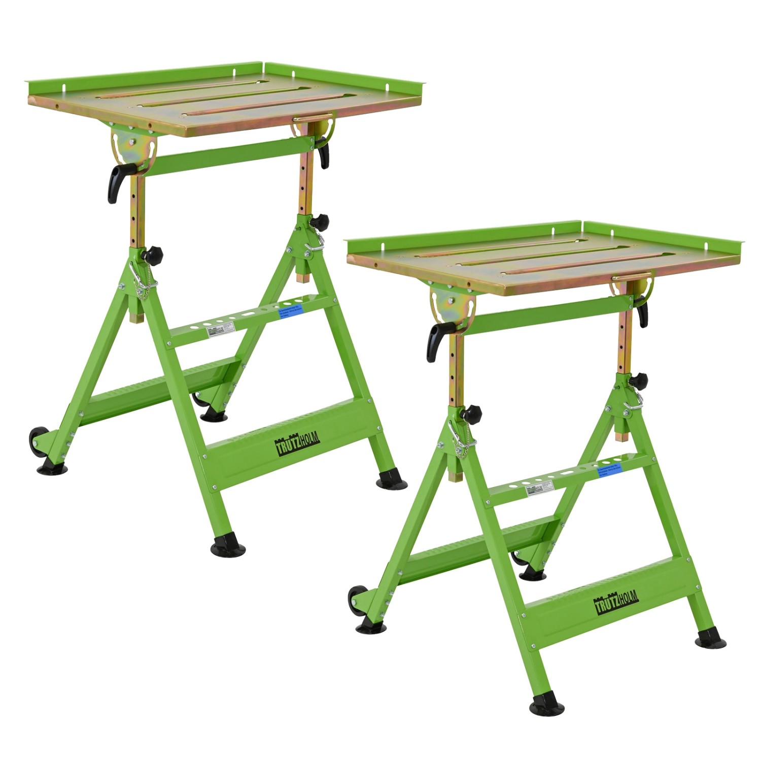 TRUTZHOLM 2x Schweißtisch 4Fach Höhenverstellbar Neigung Bis 90 Grad Klappbar