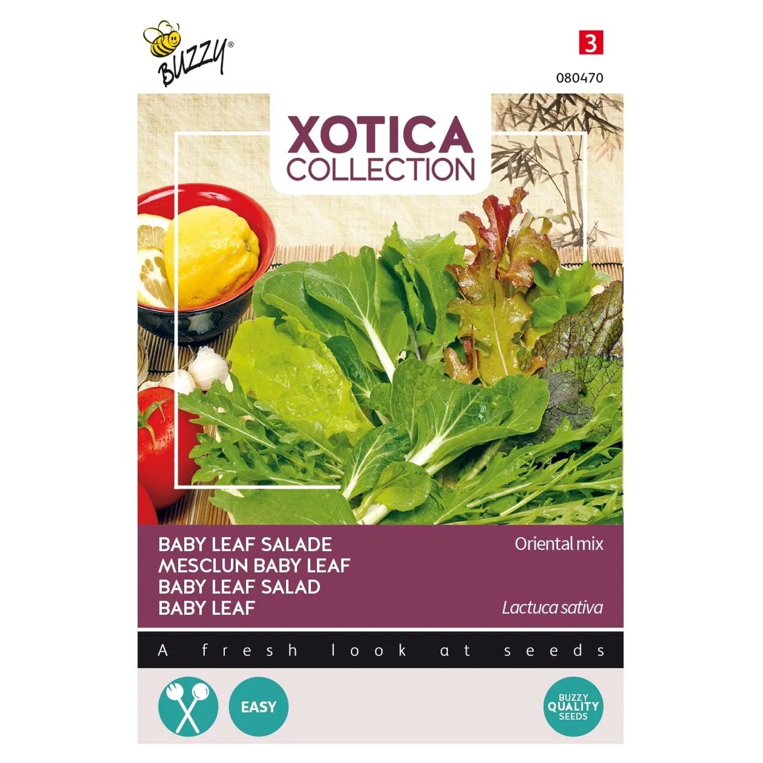 Buzzy Xotica Baby Leaf Salat Oriental Mischung SamenCa. 3 grLeckere Mischung