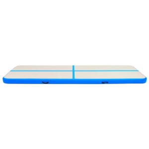 vidaXL Aufblasbare Gymnastikmatte mit Pumpe 800x100x20 cm PVC Blau 92692