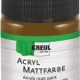 Kreul Acrylfarbe Matt Dunkelbraun, 50ml Flasche. Ideal zum Basteln und Malen.