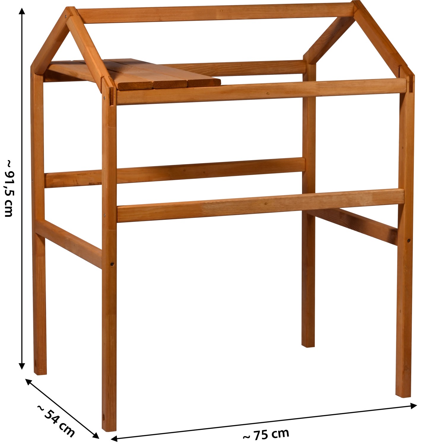 Dobar Pflanzturm-Aufsatz Magic Kubus 2.0, bernsteinfarben, für Holz-Hochbeete, mit Ablage.