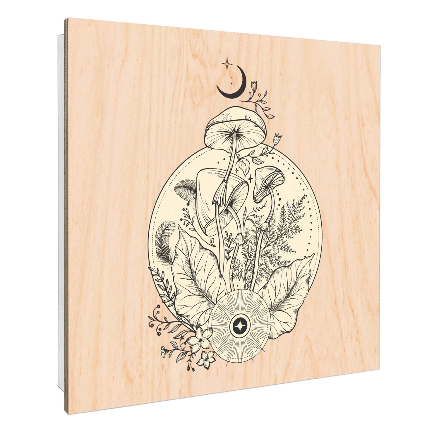Banjado Großer Schlüsselbox Holz 30x30cm Weiß Scharnier Rechts 50 Haken Sch günstig online kaufen