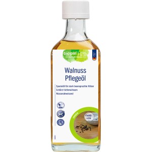Biopin Exclusiv Walnuss-Pflegeöl Transparent 250ml für Holzpflege.