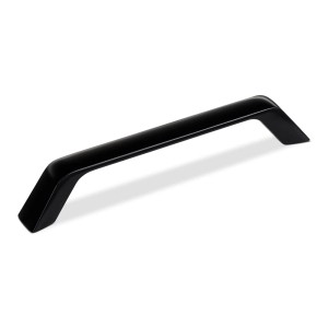 Schwarzer SOTECH Möbelgriff BLACKLINE II, BA 128 mm, aus Aluminium.