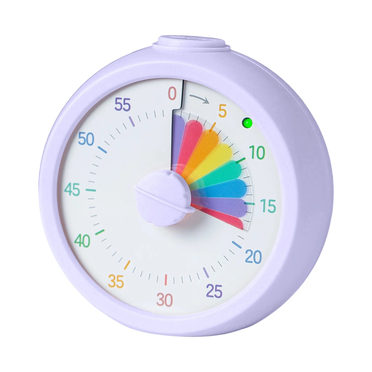 Relaxdays Timer Kunststoff Lila Visuell 60-Minuten mit Stummschaltung 9,5 cm x 9 cm x 4,5 cm 0,12 kg