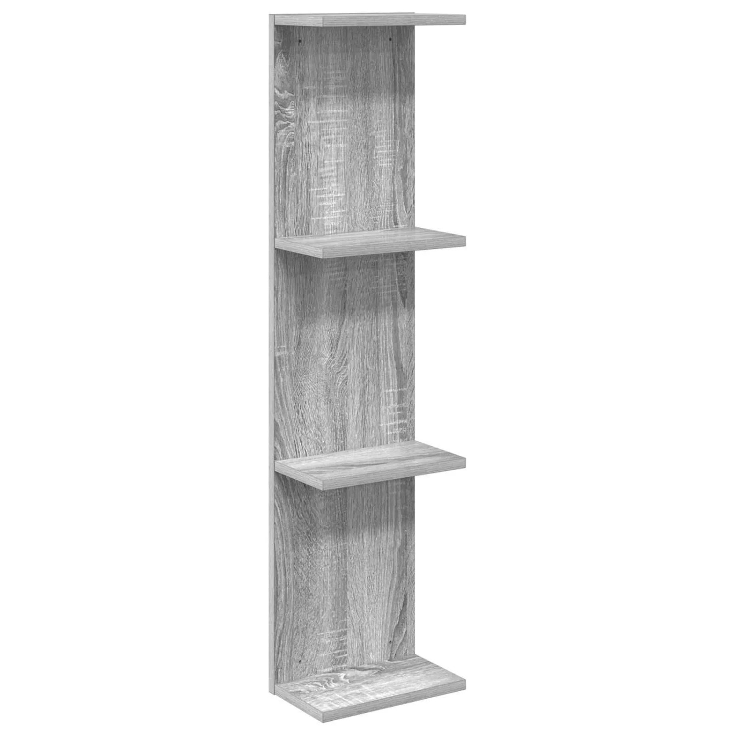 vidaXL Wandregal Sonoma-Grau 25 x 15 x 100 cm Holzwerkstoff 8012390
