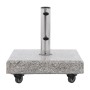 Doppler Fahrgestell Vario für Granitsockel 42x42 cm, anthrazit, mit Rollen für Schirmständer.