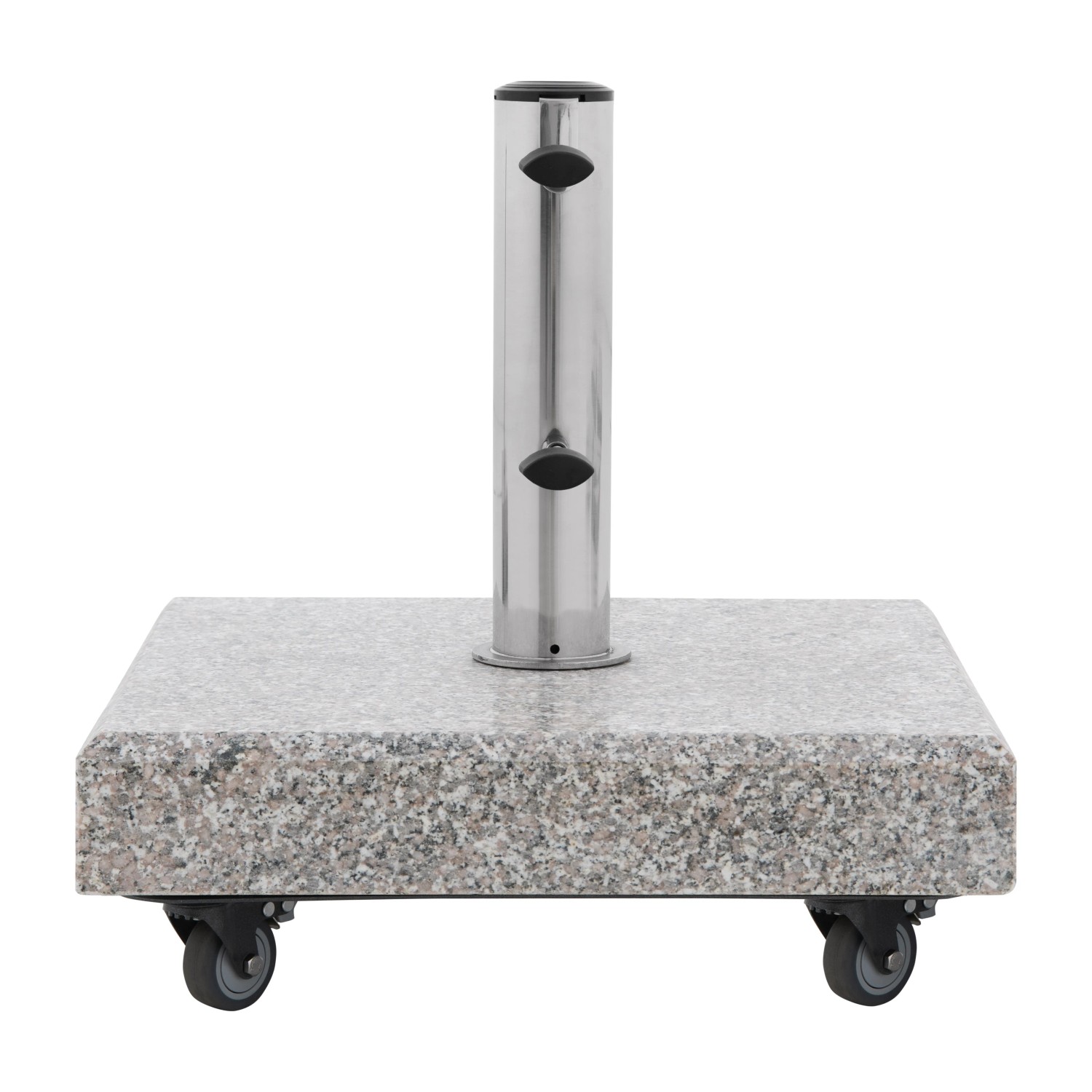 Doppler Fahrgestell Vario für Granitsockel 42x42 cm, anthrazit, mit Rollen für Schirmständer.