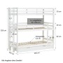 Homestyle4u Etagenbett mit Matratzen 90x200 cm Kinderbett Dreifachbett Hochbett Bettkasten_4