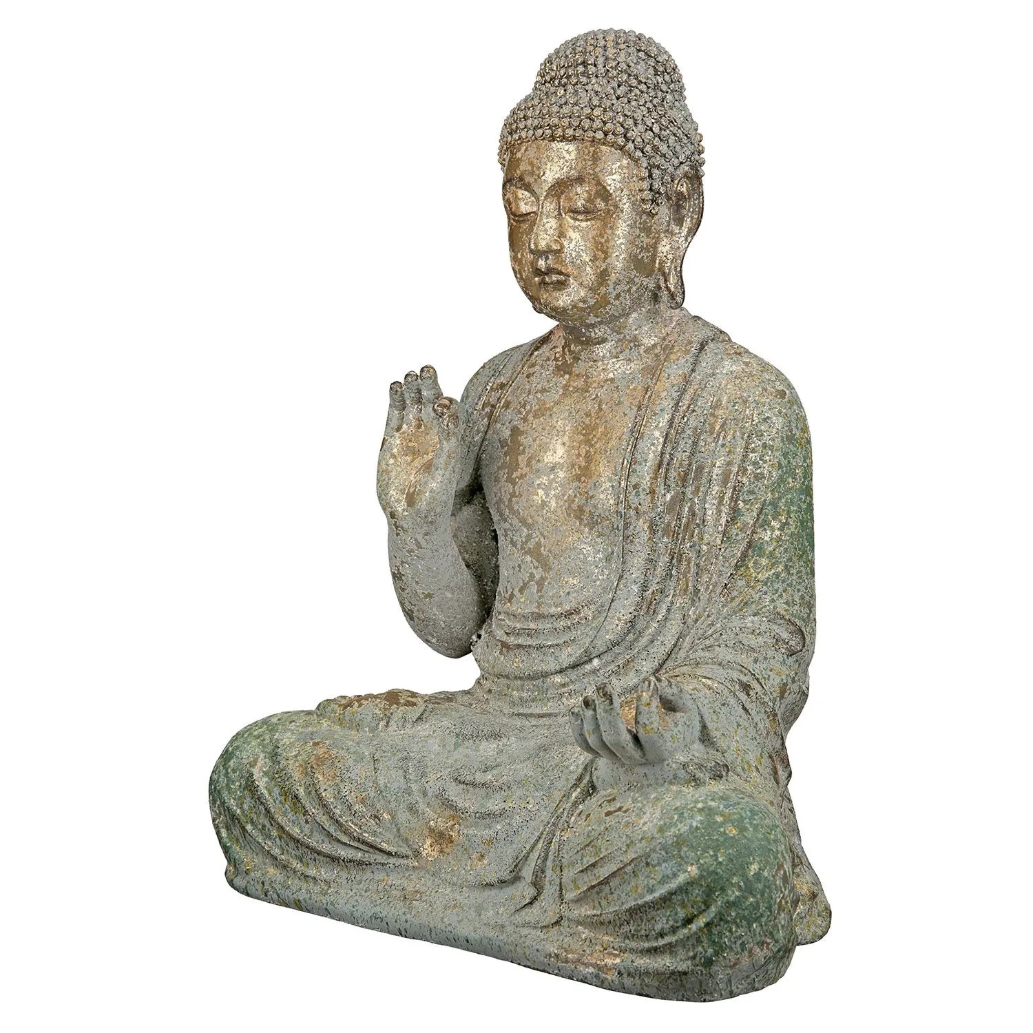 Gilde Figur Bodhi Grün Kupferfarben 38 cm x 29 cm
