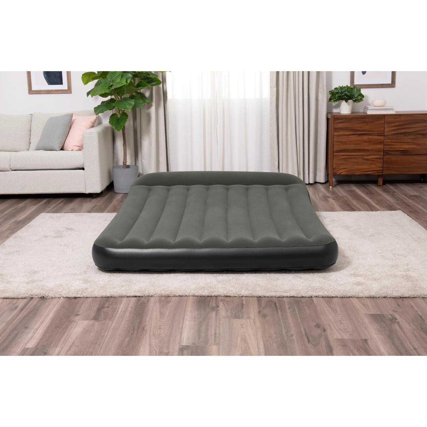 Bestway TriTech Doppelluftbett, 203x152x30 cm, schwarz, für Camping oder Zuhause.