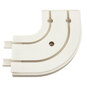 Gardinia Rundbogen GE2, 2er-Pack, weiß, für 2-läufige Gardinenschienen.
